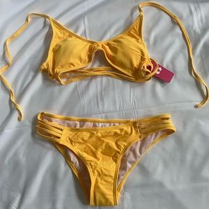nwt bikini yellow